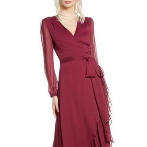 Wayf Meryl Crepe Wrap Dress